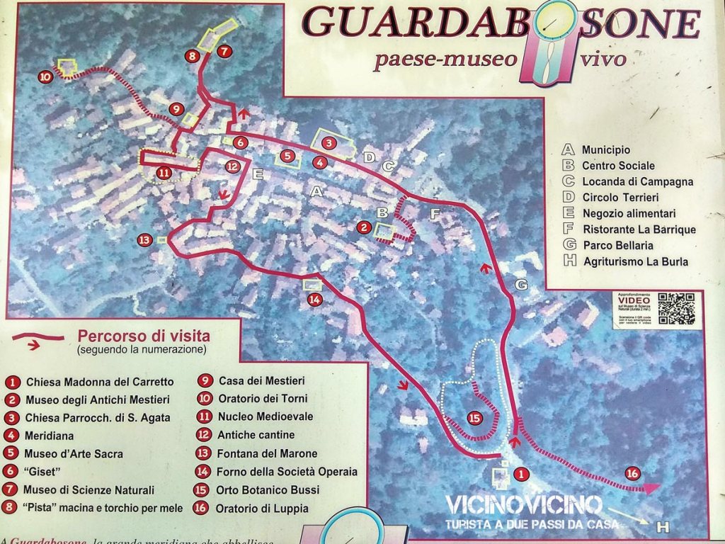 Guardabosone, la mappa