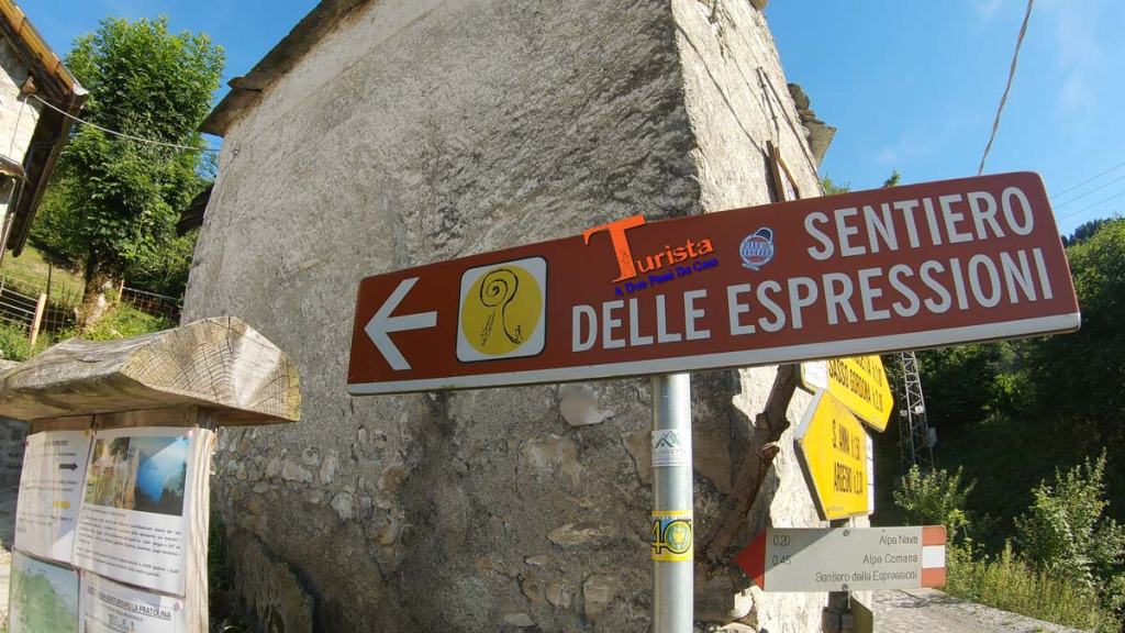 Sentiero delle Espressioni, cartello inizio percorso - Turista A Due Pasi Da Casa
