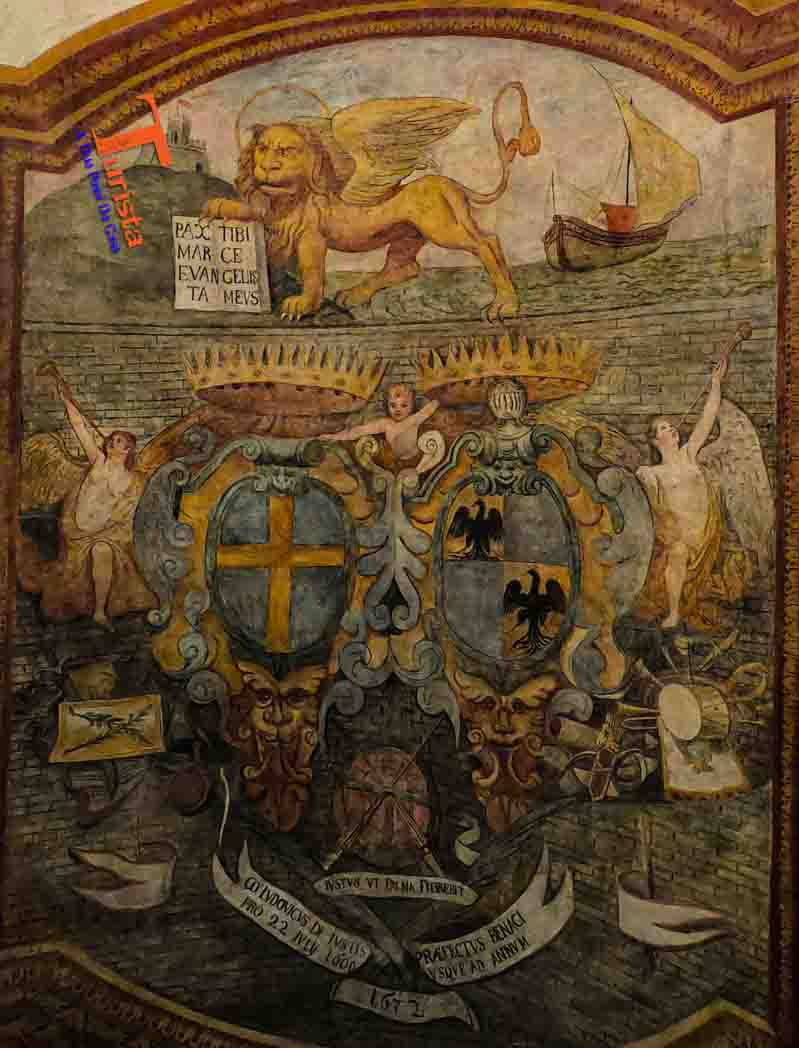 Malcesine, dipinto di Palazzo del Capitano - Turista A Due Passi Da Casa